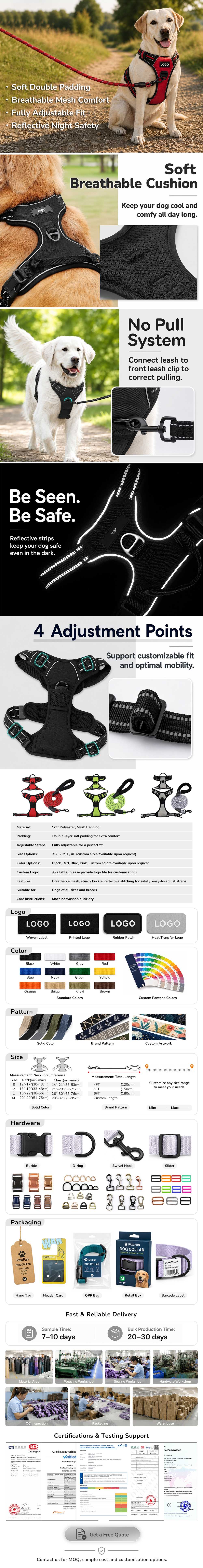 Custom Logo Double-Padded Reflective Dog Harness.jpg